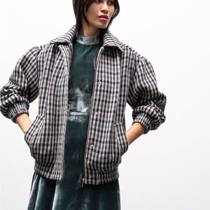 Kurt Lyle Lucy Jacket in Red/Brown Check
